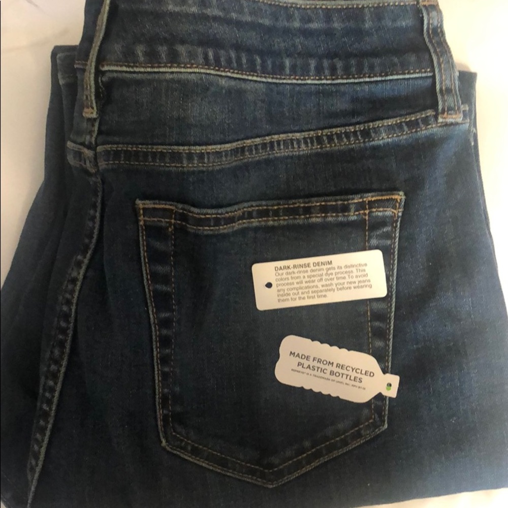 Jeans - straight legs size 14. Dark denim